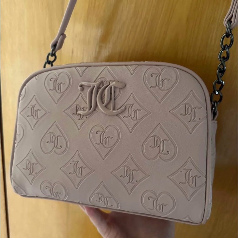 Embossed Pink Crossbody Bag